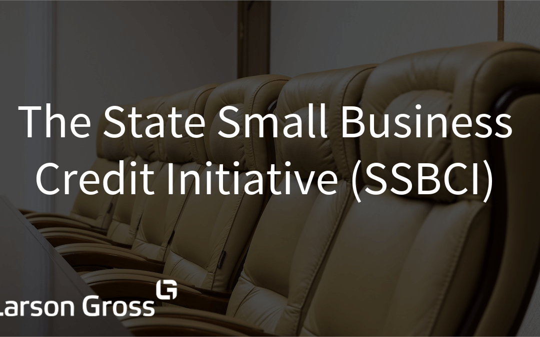 The State Small Business Credit Initiative (SSBCI)