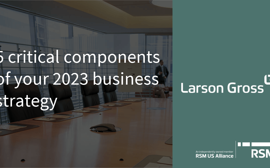 5 critical components of your 2023 business strategy